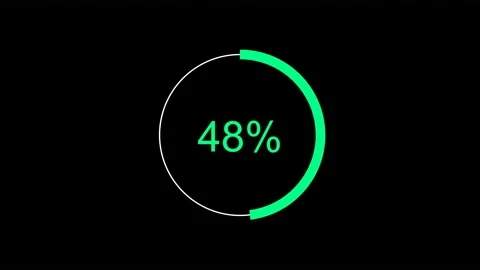 Loading scale. Video animation on black background. Video loading loop. Stock Footage 225454983