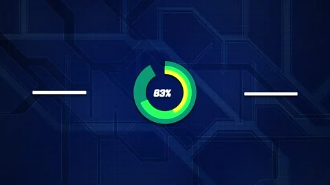 Loading scene animation with 100 percent percentage Stock Footage 301261054