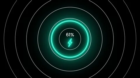 Loading screen from 0 to 100% display animation isolated on black background Stock Footage 325616389