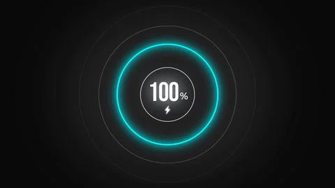 Loading screen at 100. Illustrazione stock