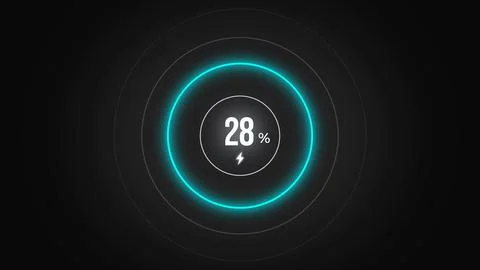 Loading screen at 28. Stock Illustration