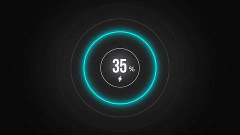 Loading screen at 35. Stock Illustration