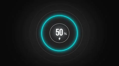Loading screen at 50. Stock Illustration