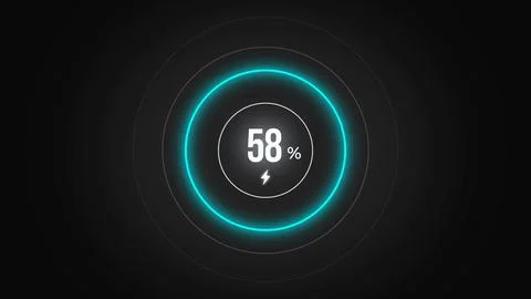 Loading screen at 58. Stock Illustration