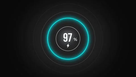 Loading screen at 97. Illustrazione stock