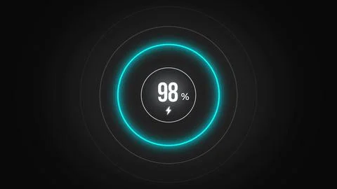 Loading screen at 98. Illustrazione stock