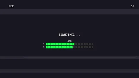 Loading Screen Animation with 8 Bit Retro Pixel Art Style Progress Bars and.. Video stock 346872111