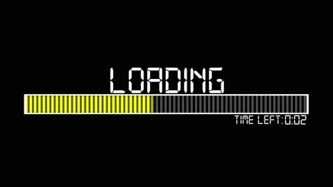 Loading screen animation with inscription complete. Stock Footage 197415825