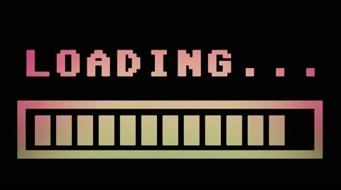 Loading screen bar 8-bit hue 4k Stock Footage 48909318