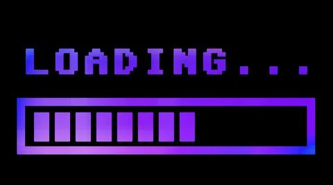 Loading screen bar 8-bit fade hue purple Stock Illustration