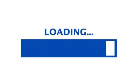 In Loading screen bar simple blue Stock Illustration