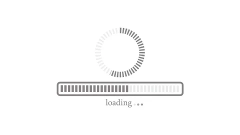 Loading Screen with Circular and Rectangular Progress Bars, Minimal Progres.. Vídeos de archivo 309965443