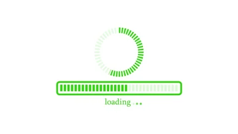 Loading Screen with Circular and Rectangular Progress Bars, Minimal Progres.. Stock Footage 309965451