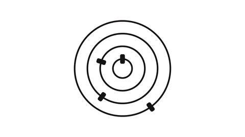 Loading screen circular, black and dark gray on white background - 4k 30fps l Stock Footage 65880924