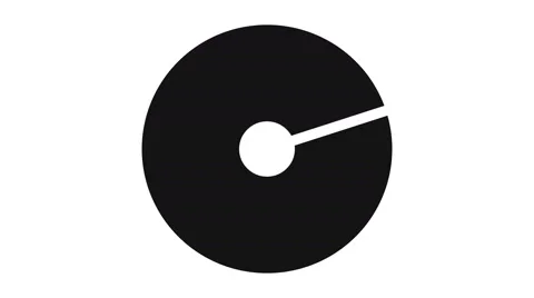 Loading screen circular, black and dark gray on white background - 4k 30fps l Stock Footage 67203788