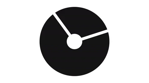 Loading screen circular, black and dark gray on white background - 4k 30fps l Stock Footage 67205227