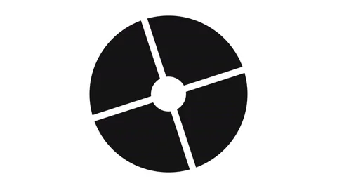 Loading screen circular, black and dark gray on white background - 4k 30fps l Stock Footage 67205940