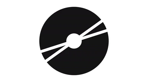 Loading screen circular, black and dark gray on white background - 4k 30fps l Stock Footage 67206725