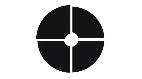 Loading screen circular, black and dark gray on white background - 4k 30fps l Stock Footage 67237363