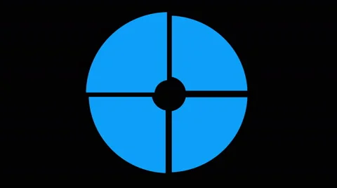 loading screen circular, blue on black b... | Stock Video | Pond5