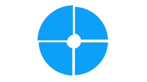 Loading screen circular, blue on white background - 4k 30fps loop - video tex Stock Footage 67237924