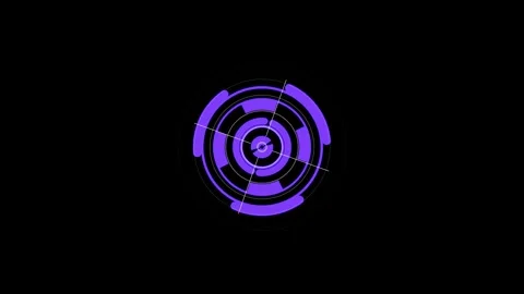 Loading screen circular explore a pending icon. Futuristic Hud Target with .. Video stock 317552442