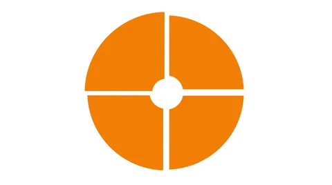 Loading screen circular, fiery orange and red on white background - 4k 30fps  Stock Footage 67237504