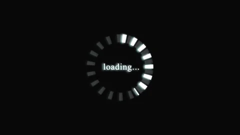 Loading Screen with Circular Progress Indicator Stock Footage 331931674