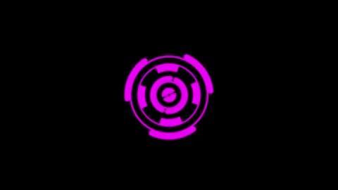 Loading screen circular Target with explore a pending icon. Video stock 317552437