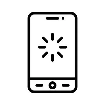 Loading Screen icon, Mobile application vector illustration Ilustración de archivo
