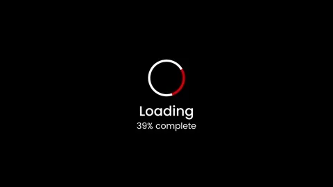 Loading screen indicator from 0 to 100 percent animation 스톡 동영상 332127037