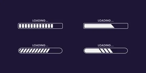Loading Screen Indicators Overlay Icon Collection. Loading bar icon. Progre.. Stock-Illustration