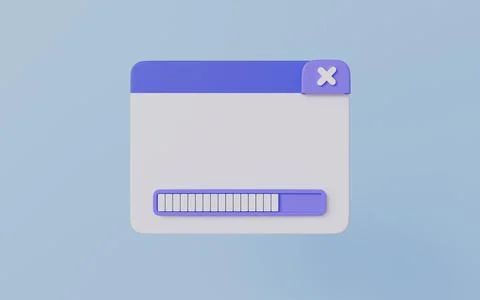 Loading Screen Interface 3d illustration Stock Illustration
