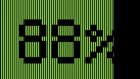 The loading screen. The percentage of downloads. Pixels. Green stripes. Stock Footage 275891197