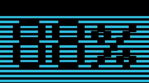 The loading screen. The percentage of downloads. Pixels. Blue stripes. Stock Footage 275891204