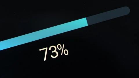 Loading screen percentage indicator, past 70 percent and up timelapse, fast.. Video stock 245752183