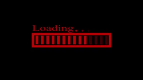 Loading Screen with Progress Bar Animation, Digital Loading Bar Animation, .. 库存影片 309887140