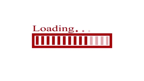 Loading Screen with Progress Bar Animation, Digital Loading Bar Animation, .. Stock Footage 309887157