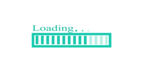 Loading Screen with Progress Bar Animation, Digital Loading Bar Animation, .. 库存影片 309887162
