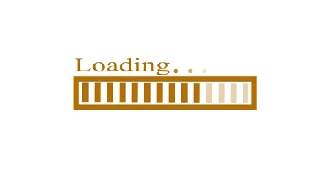 Loading Screen with Progress Bar Animation, Digital Loading Bar Animation, .. 库存影片 309887167