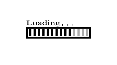 Loading Screen with Progress Bar Animation, Digital Loading Bar Animation, .. Stock Footage 309887175