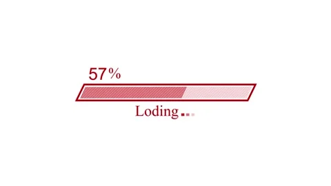 Loading Screen with Progress Bar Animation on White Background Stock Footage 309888498