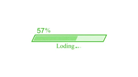 Loading Screen with Progress Bar Animation on White Background 库存影片 309888521
