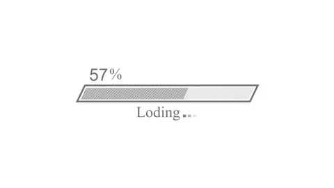 Loading Screen with Progress Bar Animation on White Background Stock Footage 309888526