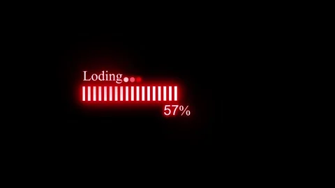 Loading Screen with Progress Bar, User Interface Loading Bar Animation with.. Video stock 318110976