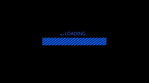 Loading Screen with Progress Bar, Waiting Progress Animation Featuring Hori.. Stock Footage 317648035