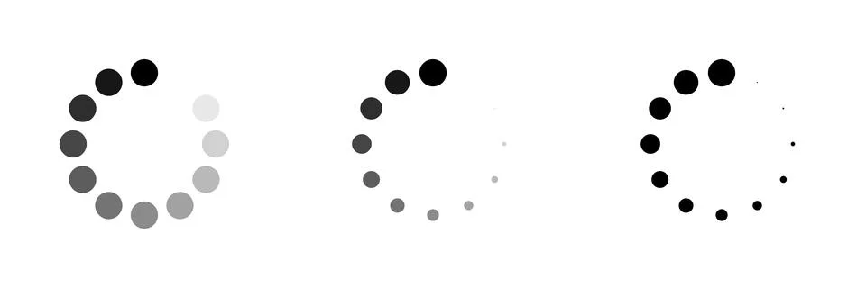 Loading screen round circle progress countdown bar ui application Stock Illustration