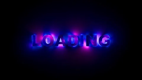 Loading Screen Style Neon Gradient Text with Futuristic Motion Lighting. Lo.. Stock Footage 320163743