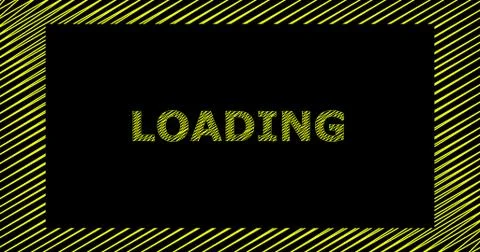LOADING scribble text sign Stock Illustration