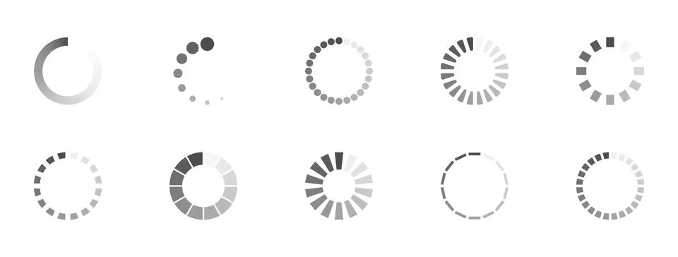 Loading-set-10-14 Stock Illustration